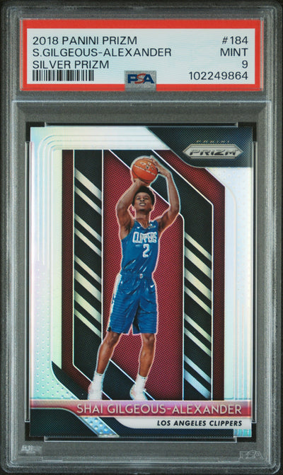 2018 Panini Prizm Silver Prizm Shai Gilgeous-Alexander #184 PSA 9