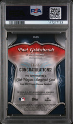 2022 Topps Chrome Pinstriped Autographs Paul Goldschmidt #PAPG /99 PSA 9