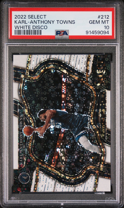 2022 Panini Select White Disco Karl-Anthony Towns #212 PSA 10
