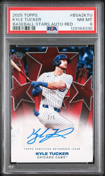 2025 Topps Baseball Stars Autographs Series 2-Red Kyle Tucker #BSA2KTU /5 PSA 8