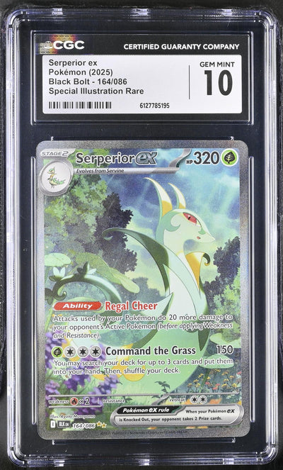 2025 Pokemon #164/086 Serperior ex Special Illustration Rare CGC 10