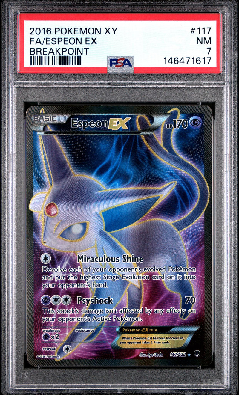 2016 Pokemon XY Breakpoint Espeon Ex #117 PSA 7
