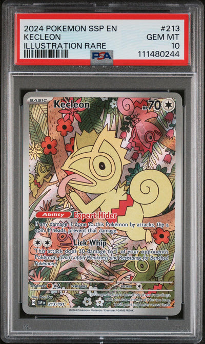 2024 Pokemon Scarlet and Violet Surging Sparks Illustration Rare Kecleon #213 PSA 10