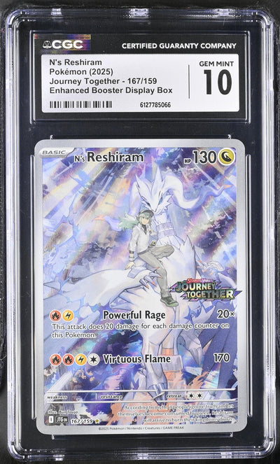 2025 #167/159 Reshiram Journey Together CGC 10