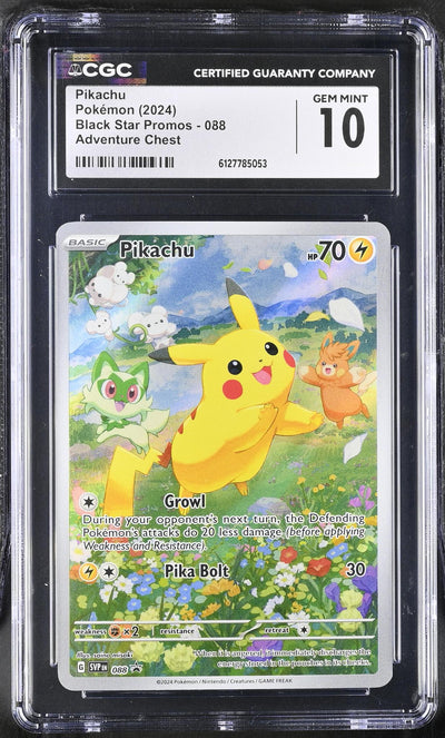 2024 Black Star Promos #088 Pikachu Adventure Chest CGC 10