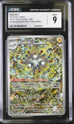 2024 Black Star Promos #159 Magneton Surging Sparks Elite Trainer Box CGC 9