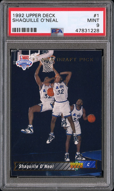 1992 Upper Deck Shaquille O'Neal #1 PSA 9