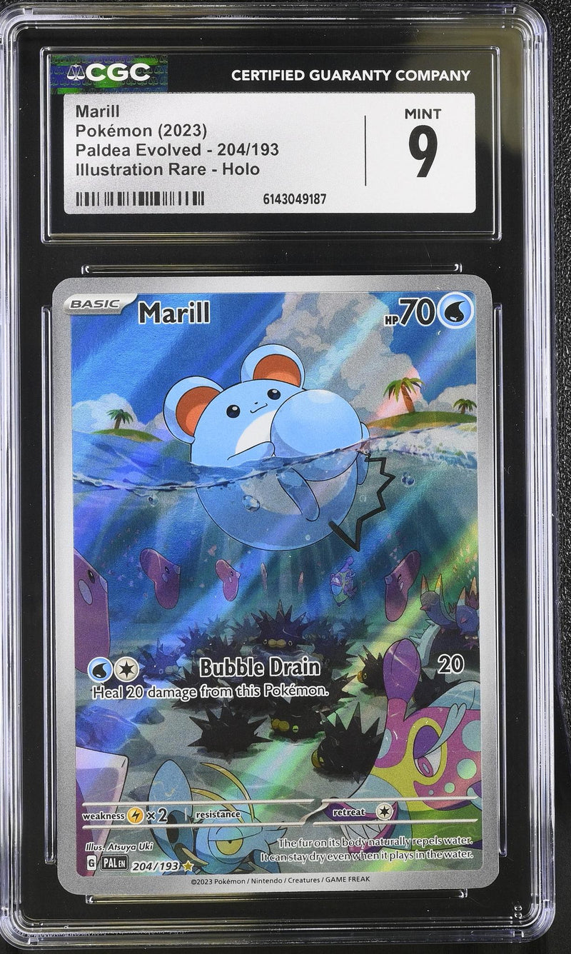 2023 Pokemon #204/193 Marill Paldea Evolved CGC 9