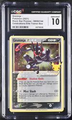 2021 Black Star Promos #SWSH144 Greninja Celebrations Elite Trainer Box CGC 10