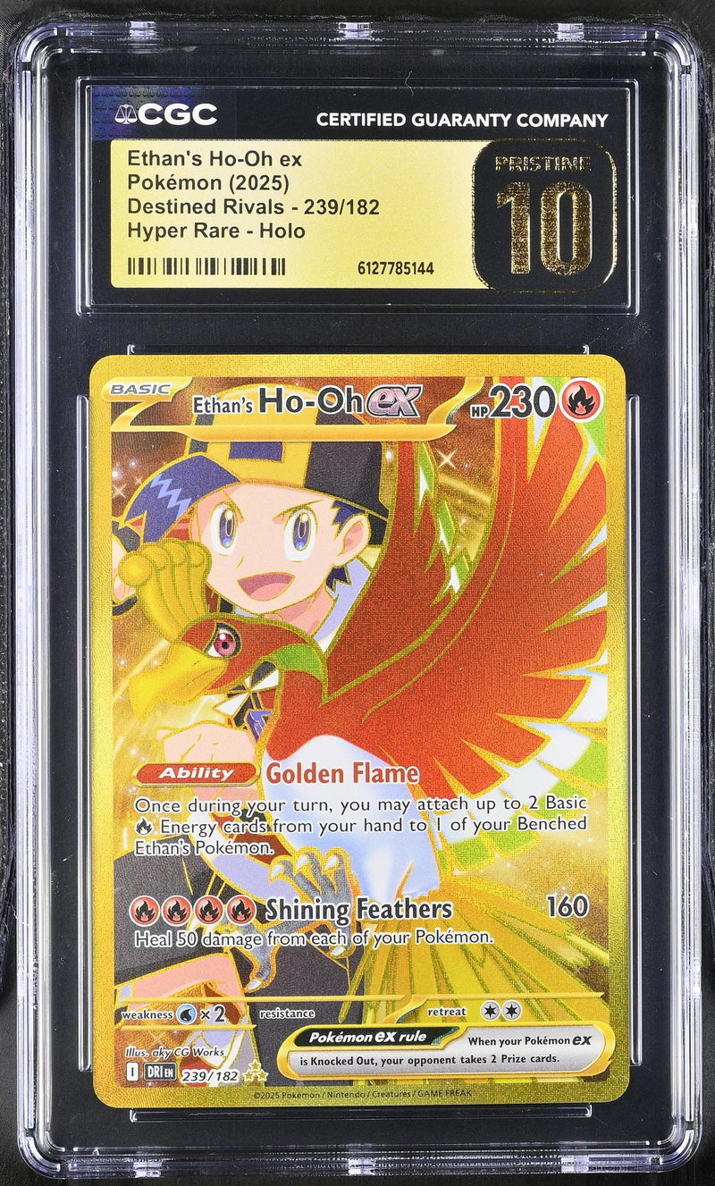 2025 Pokemon #239/182 Ethan's Ho-Oh ex Destined Rivals CGC 10