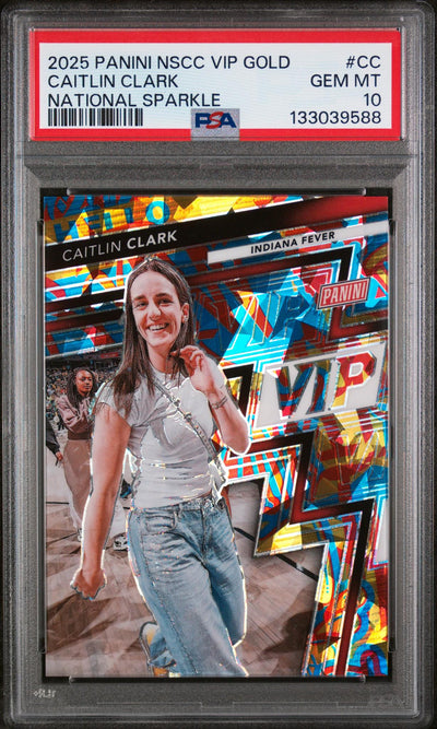 2025 Panini National Sports Collectors Convention VIP Gold National Sparkle Caitlin Clark #CC /45 PSA 10