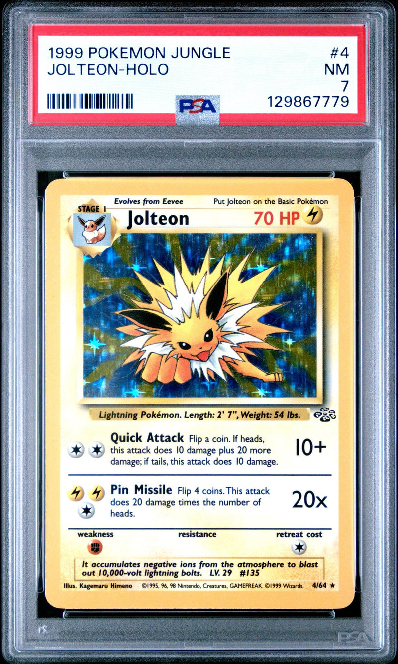 1999 Pokemon Jungle Holo Jolteon #4 PSA 7