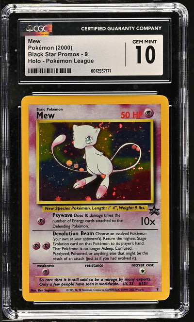 2000 Black Star Promos #9 Mew Holo - Pokemon League CGC 10