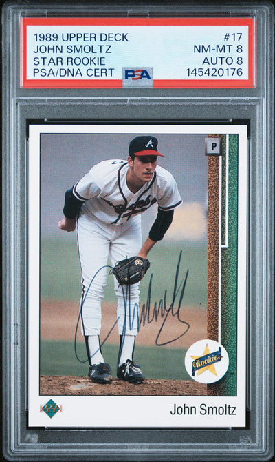 1989 Upper Deck Star Rookie John Smoltz #17 PSA 8