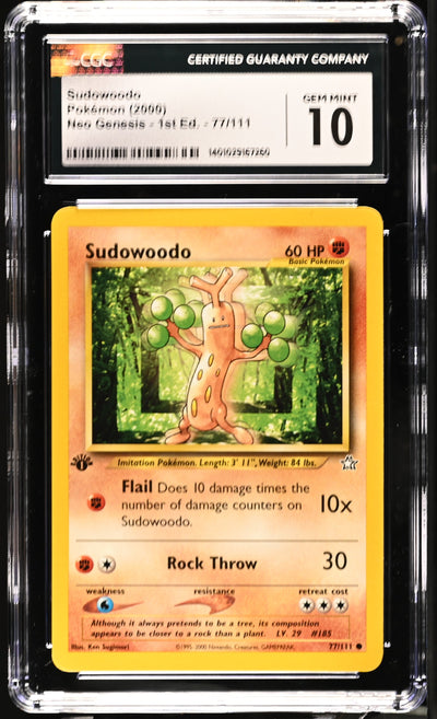 2000 Pokemon #77/111 Sudowoodo Neo Genesis - 1st Ed. CGC 10