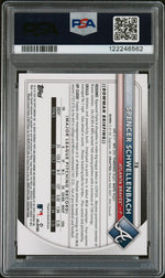 2025 Bowman Mega Box Chrome Fuchsia Refractor Spencer Schwellenbach #78 /299 PSA 10