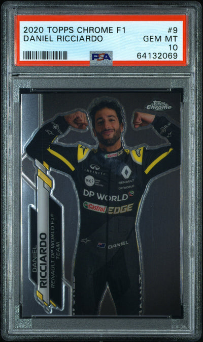 2020 Topps Chrome Formula 1 Daniel Ricciardo #9 PSA 10