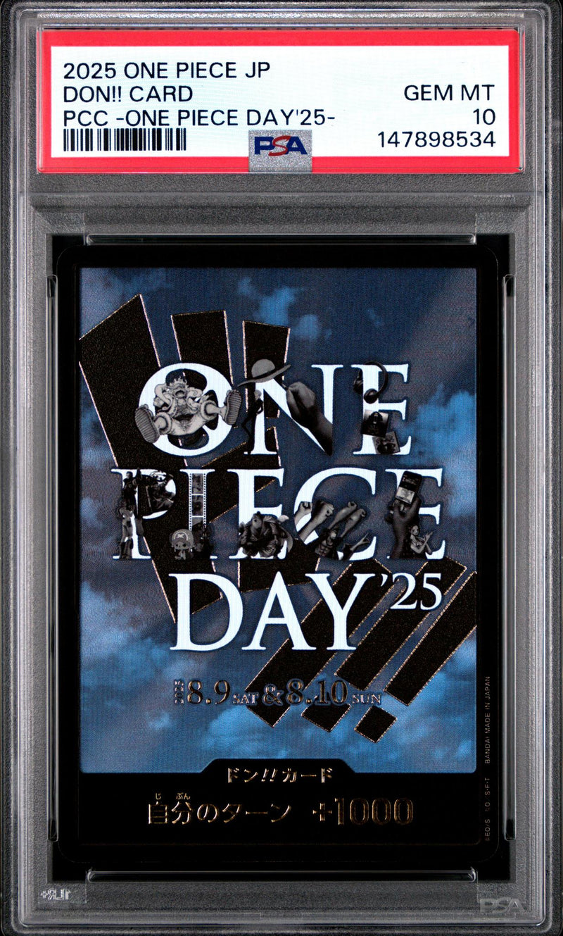 2025 One Piece Promos Japanese One Piece Day Don Card PSA 10