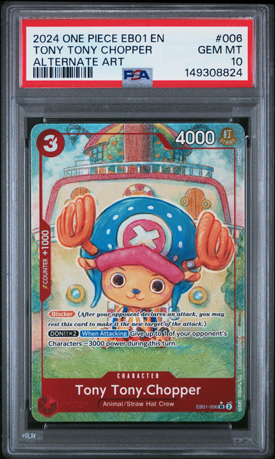 2024 Memorial Collection (Eb01) English (Borderless) Alt Art Tony Tony Chopper #EB01-006 PSA 10
