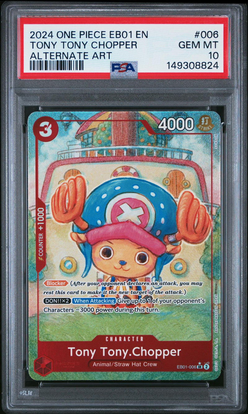 2024 Memorial Collection (Eb01) English (Borderless) Alt Art Tony Tony Chopper #EB01-006 PSA 10