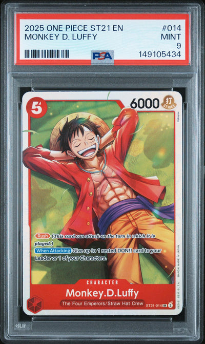 2025 Starter Deck Ex Gear5 English Monkey D. Luffy #ST21-014 PSA 9