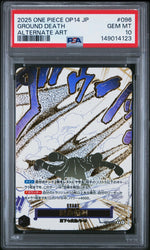 2025 One Piece the Azure Sea's Seven Japanese Alternate Art Ground Death #OP14-096 PSA 10