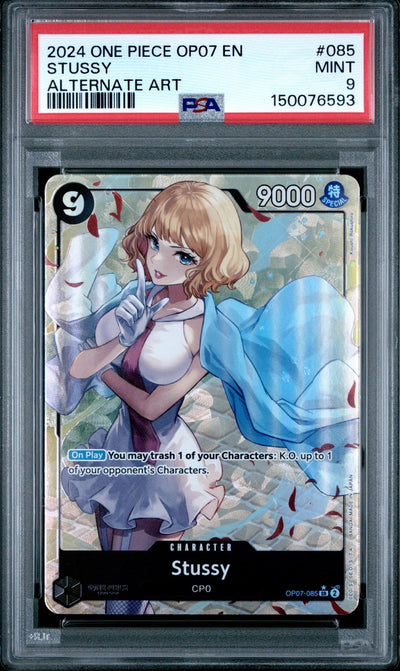 2024 One Piece 500 Years In the Future Alternate Art Stussy #OP07085 PSA 9