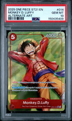 2025 One Piece Starter Deck St21-Ex Gear 5 Alternate Art Monkey D. Luffy #014 PSA 10