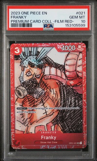 2023 One Piece Premium Card Collection Film Red Franky #OP01-021 PSA 10