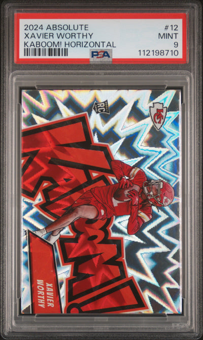 2024 Panini Absolute Kaboom! Horizontal Xavier Worthy #12 PSA 9