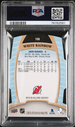 2019 Upper Deck Allure White Rainbow Jack Hughes #100 PSA 9