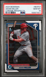 2024 Bowman Chrome Prospect Aidan Miller #BCP-27 PSA 10