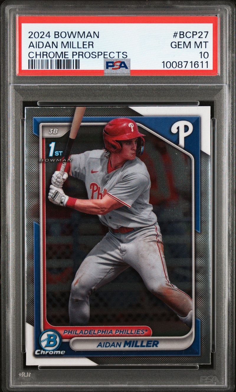 2024 Bowman Chrome Prospect Aidan Miller #BCP-27 PSA 10