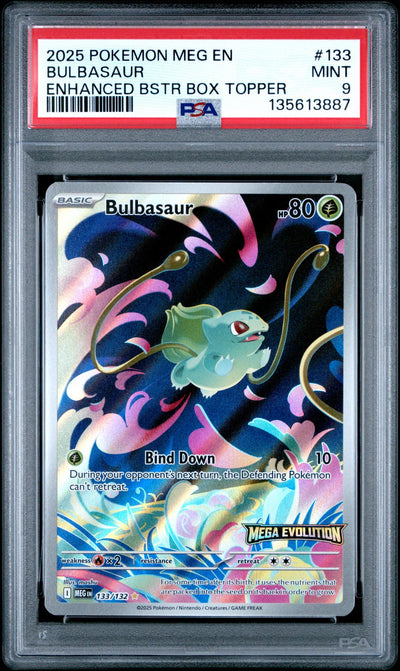 2025 Pokemon TCG Mega Evolution Bulbasaur #133 /132 PSA 9
