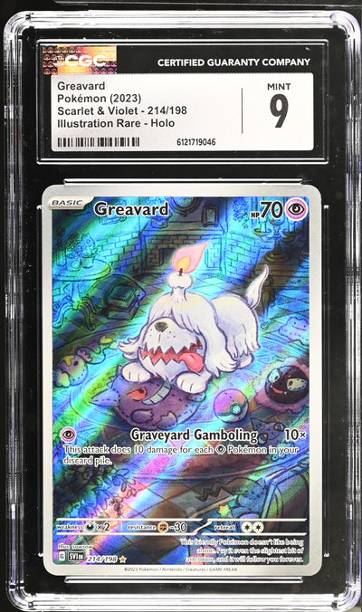 2023 Pokemon #214/198 Greavard Scarlet & Violet CGC 9