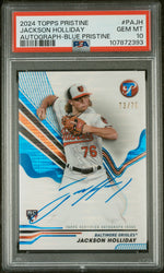 2024 Topps Pristine Pristine Autographs Autograph-Blue Pristine Jackson Holliday #PAJH /75 PSA 10