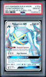 2017 Pokemon Sun and Moon Guardians Hidden Fates 2019 Yellow A Alternate Art Hidden Fates Ultra Ball Collection Metagross Gx #157A PSA 10