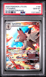 2025 Pokemon Scarlet and Violet Journey Together Illustration Rare Lycanroc #166 PSA 10