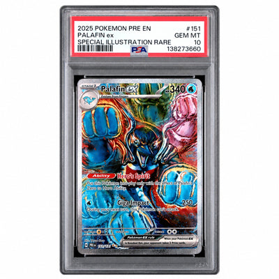 2025 Pokemon Prismatic Evolutions Special Illustration Rare Palkia Ex #151 PSA 10