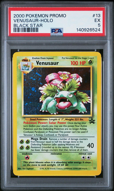 2000 Pokemon Black Star Promo Holo Venusaur #13 PSA 5