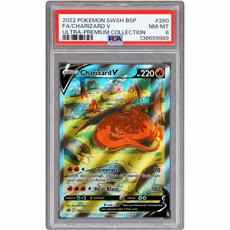 2022 Pokemon Sword and Shield Black Star Promo Ultra Premium Collection Charizard V #260 PSA 8