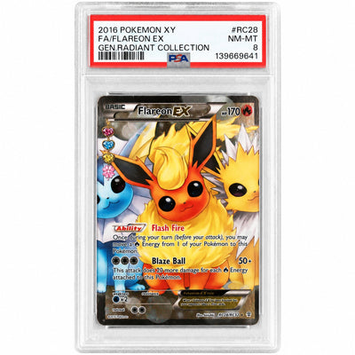 2016 Pokemon XY Generations Radiant Collection Flareon Ex #RC28 PSA 8