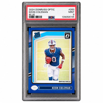2024 Panini Donruss Optic Blue Keon Coleman #263 /179 PSA 9