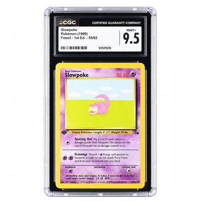 1999 Pokemon #55/62 Slowpoke Fossil - 1st Ed. CGC 9.5
