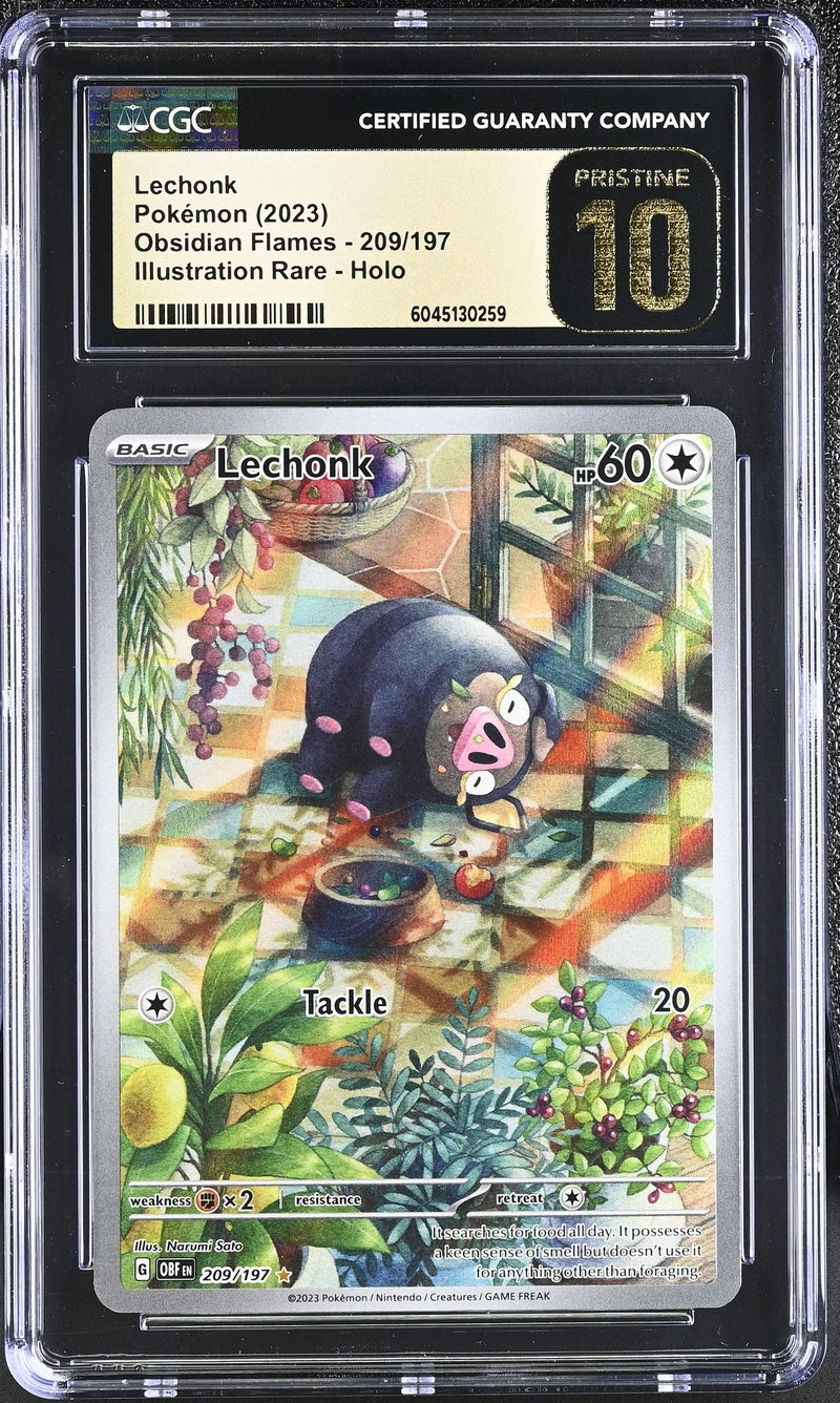 2023 Obsidian Flames #209/197 Lechonk Illustration Rare - Holo CGC 10