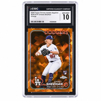 2024 Topps Chrome #USCS141 Emmet Sheehan Update Sapphire /25 CGC 10