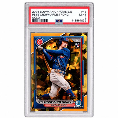 2024 Bowman Chrome Sapphire Gold Pete Crow-Armstrong #45 /50 PSA 9