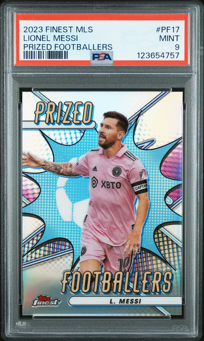 2023 Topps Finest MLS Prized Footballers Lionel Messi #PF-17 PSA 9