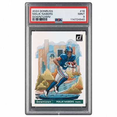 2024 Panini Donruss Downtown Malik Nabers #18 PSA 9