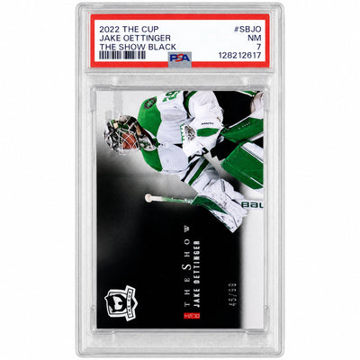 2022 Upper Deck the Cup the Show Black Jake Oettinger #SBJO /49 PSA 7